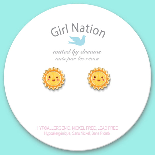 Girl Nation Cutie Stud Earrings - Sunny Day