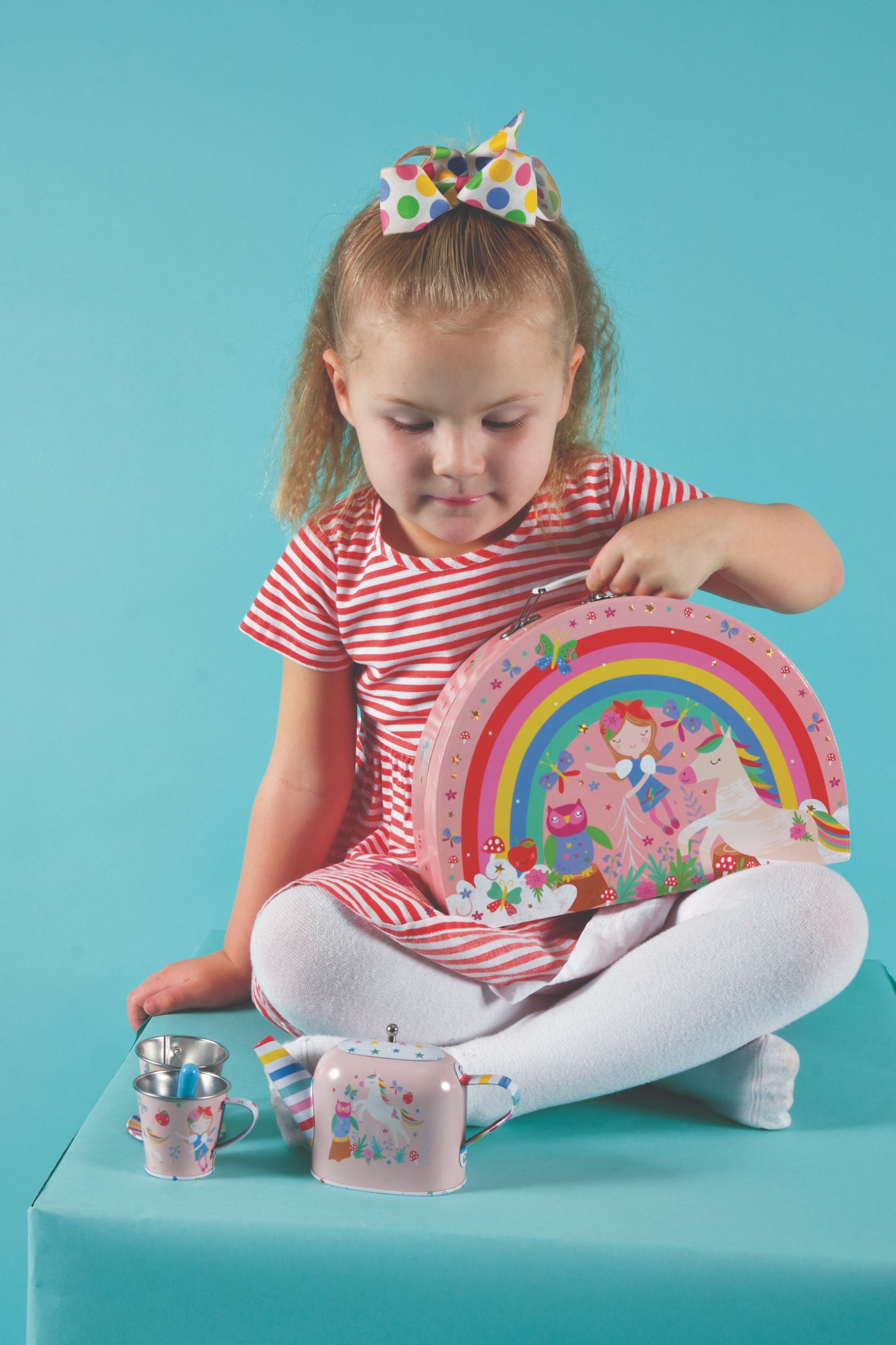 Floss & Rock Tin Tea Set 10 Piece - Rainbow Fairy