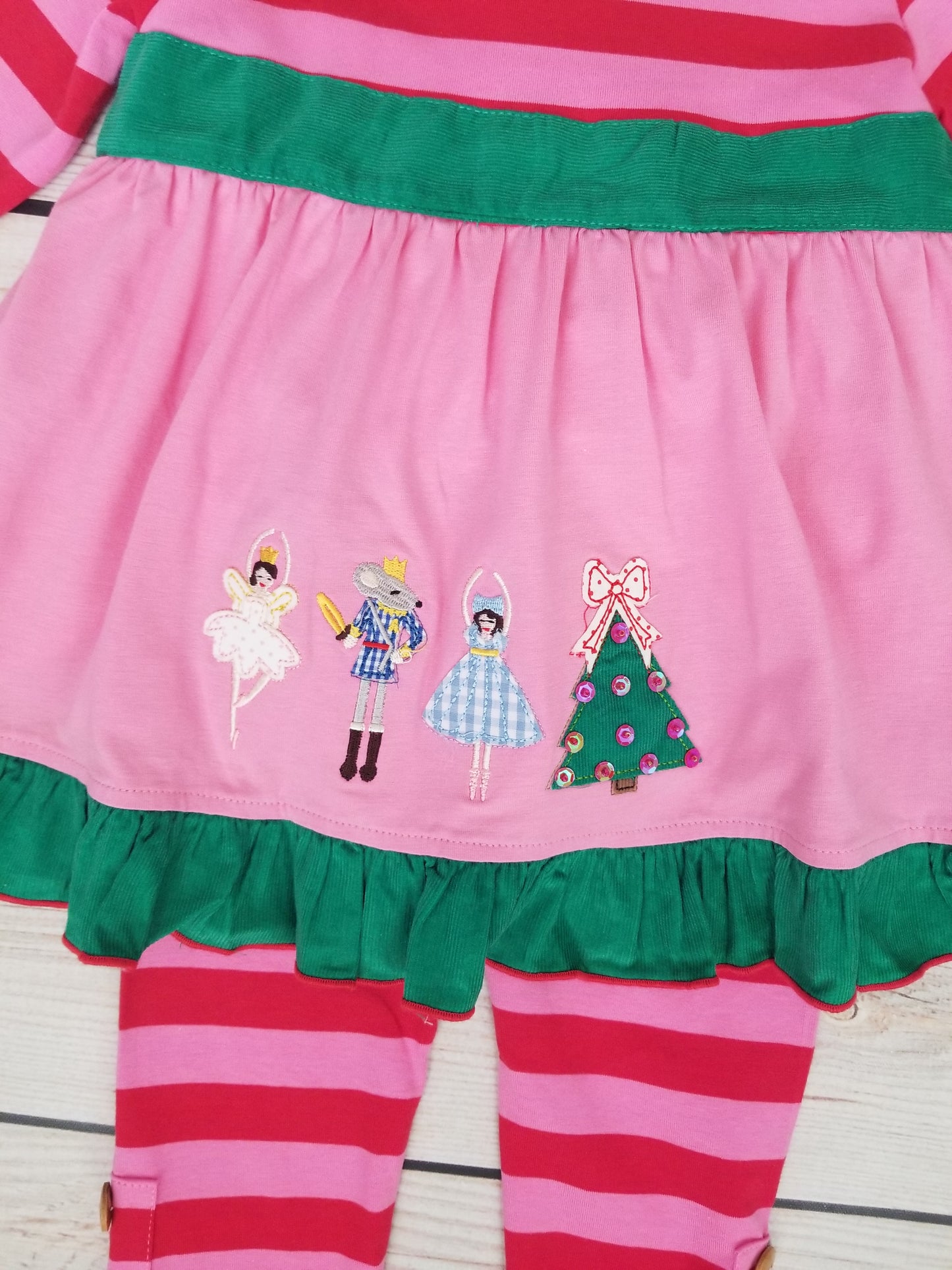 Millie Jay Nutcracker Applique Pink Legging Set