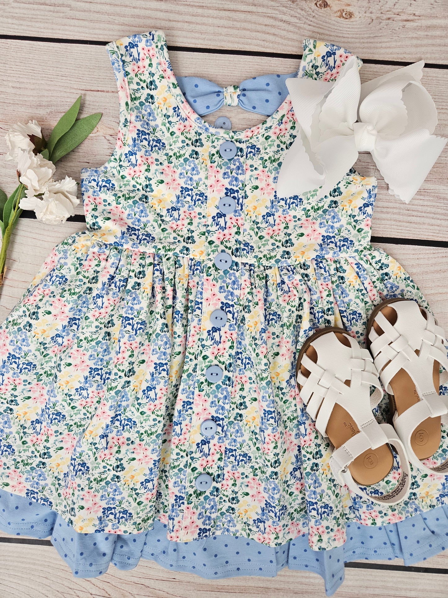 Swoon Baby Watercolor Garden Prim Dress