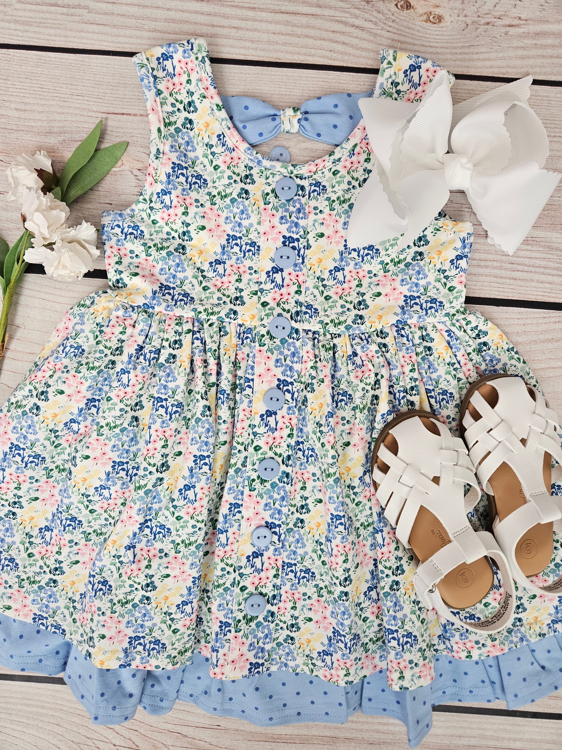 Swoon Baby Watercolor Garden Prim Dress