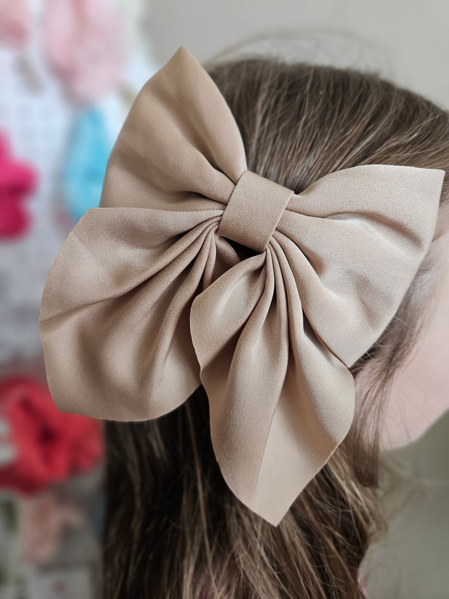 Satin Oat Bow with Tails
