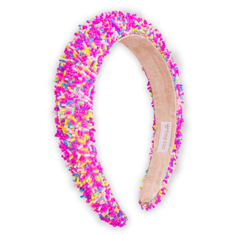 Frog Sac Padded Sprinkles Headband - Hot Pink