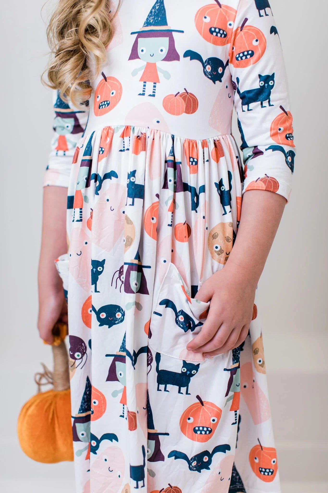 Mila & Rose Boo Crew Pocket Twirl Dress