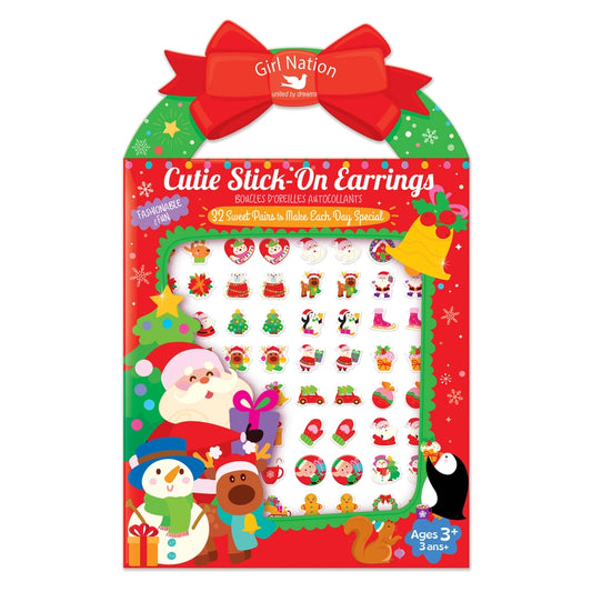 Cutie Stick-On Earrings - Holly Jolly