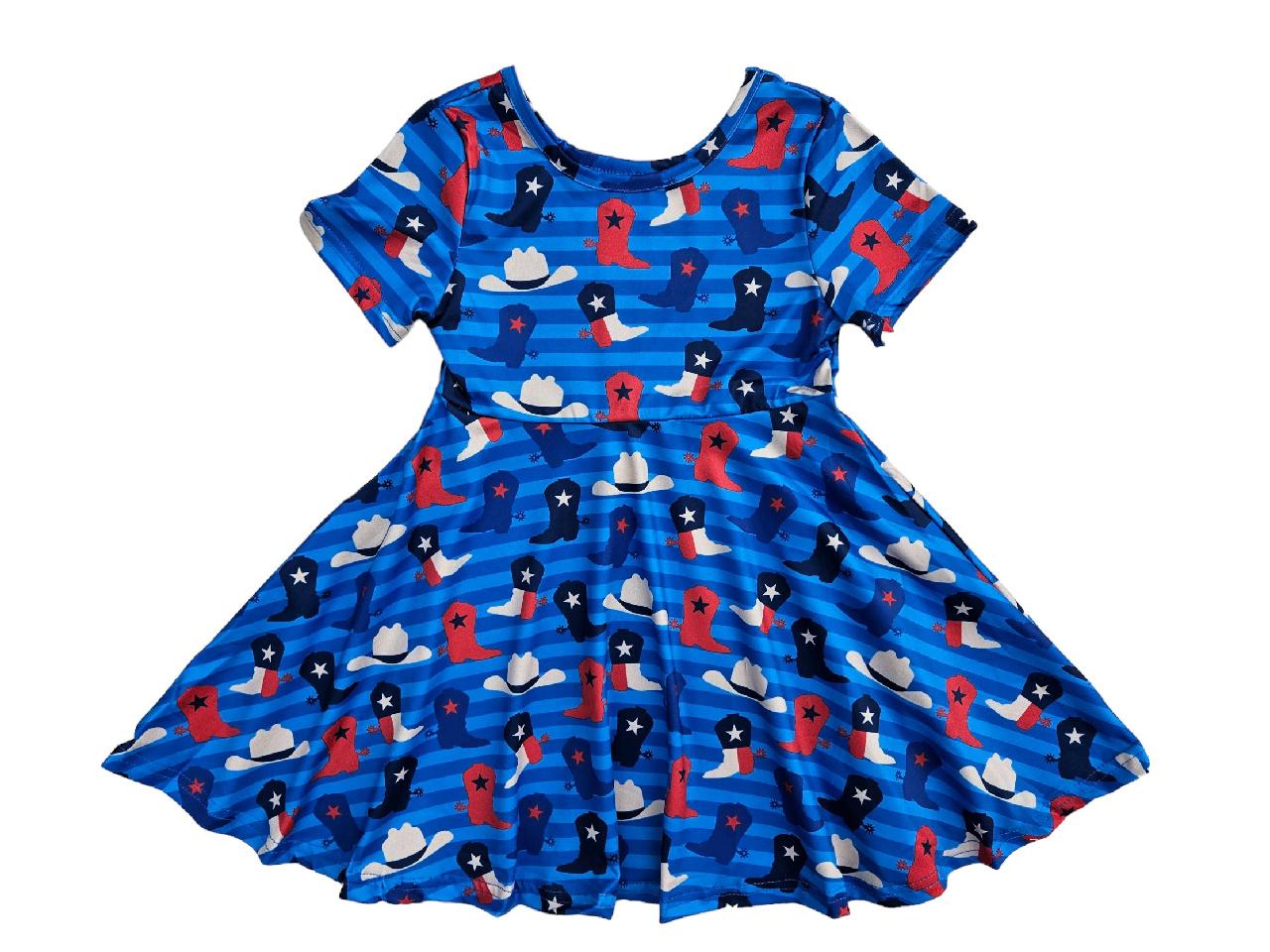 Red White & Boots Texan Twirl Dress