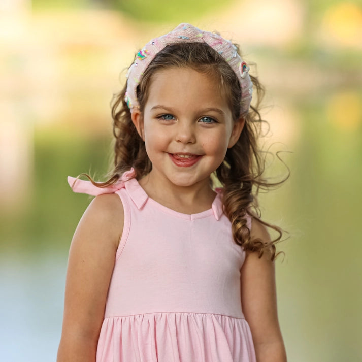 Frog Sac Unicorn Knotted Headband - Rainbow Knot