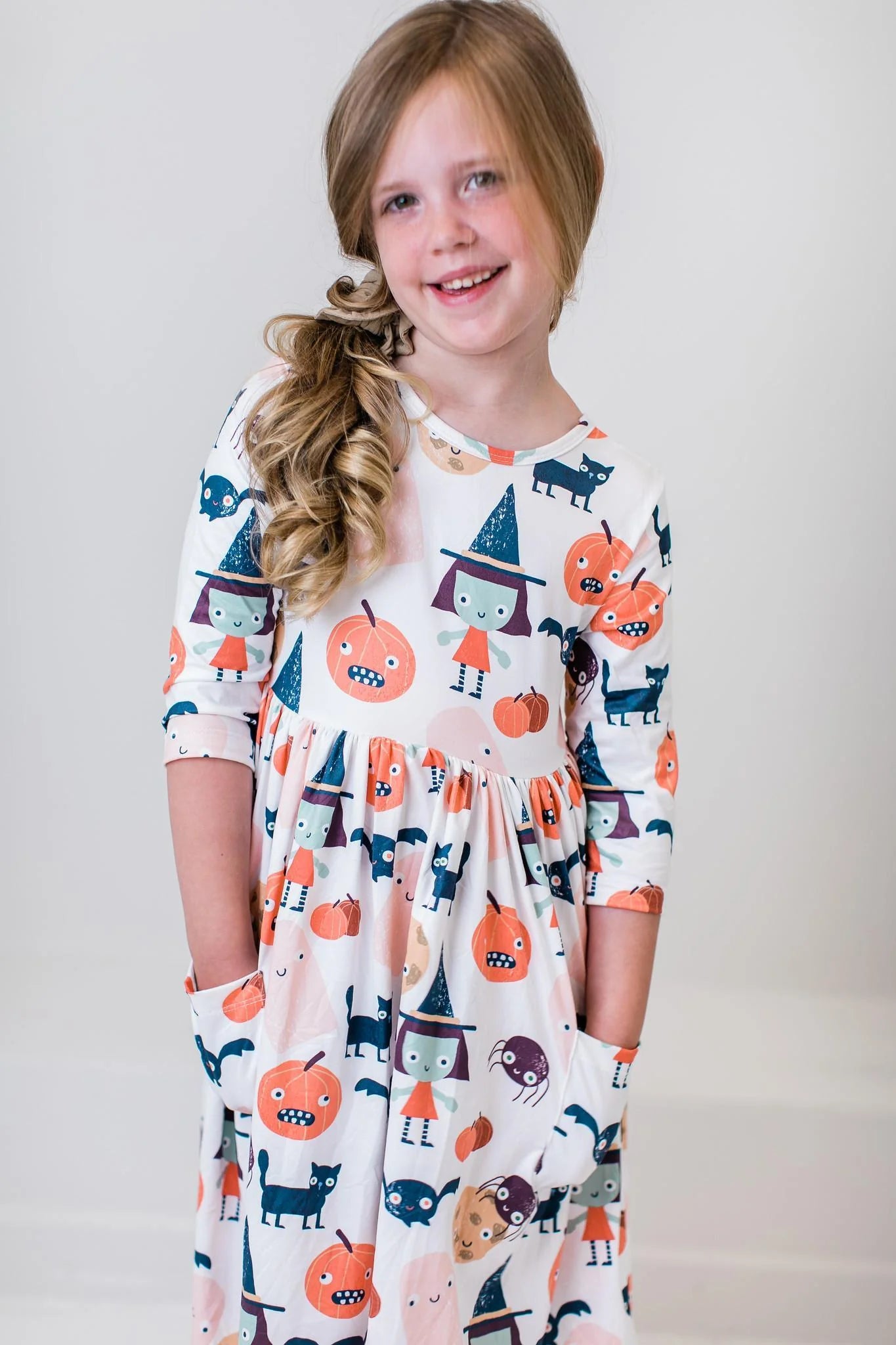 Mila & Rose Boo Crew Pocket Twirl Dress