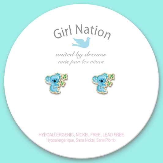 Girl Nation Cutie Stud Earrings - Cutie Koala