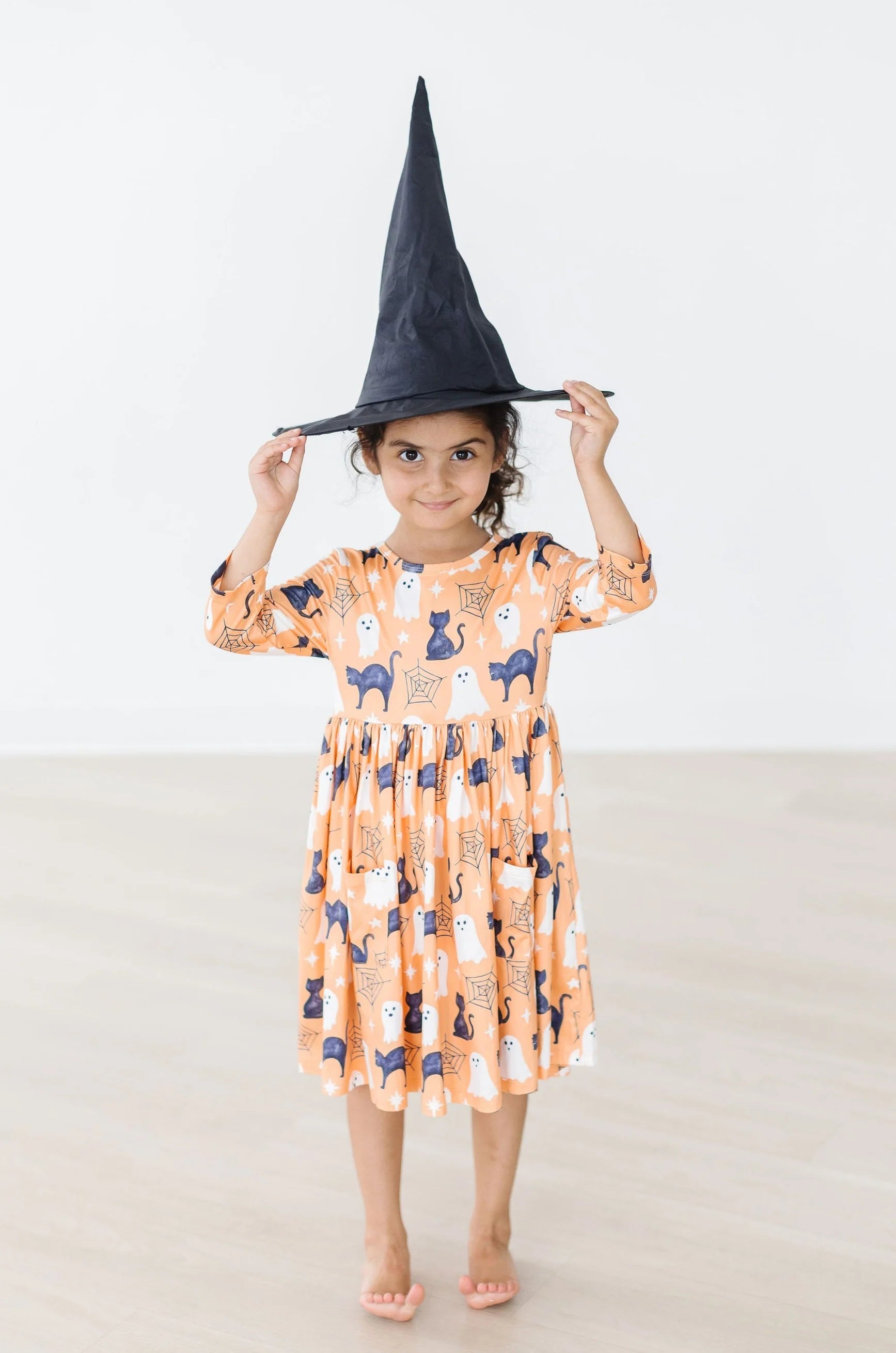 Mila Rose Spooky Kitty Pocket Twirl Dress