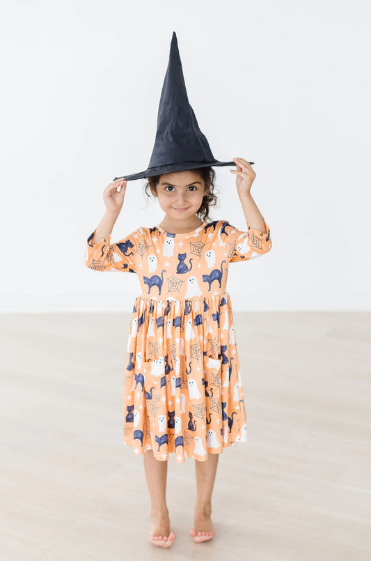 Mila & Rose Spooky Kitty Pocket Twirl Dress