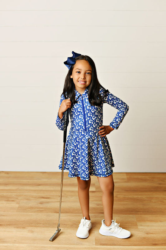 Swoon Active Long Sleeve Cart Collar Tennis Dress