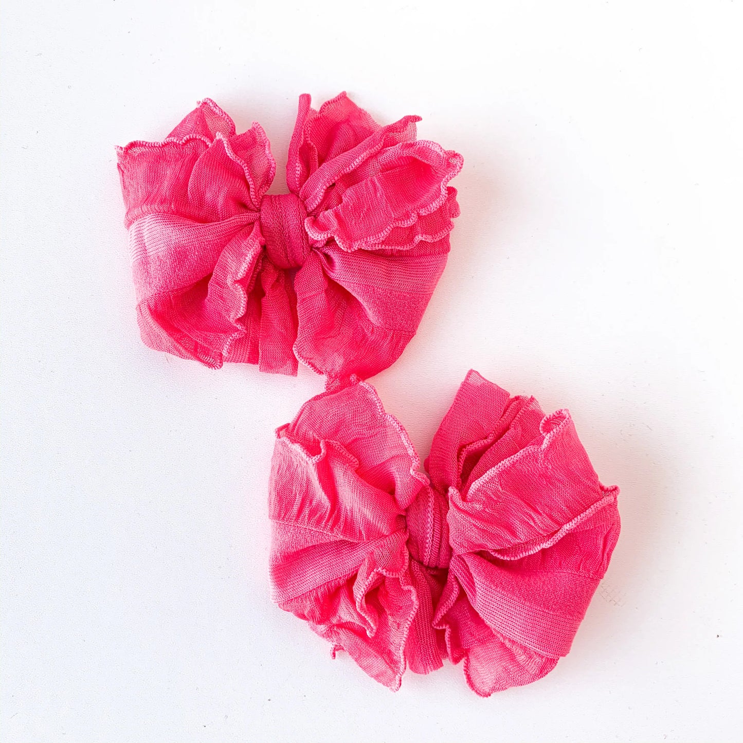 In Awe Couture Candy Pink Ruffle Clip Set