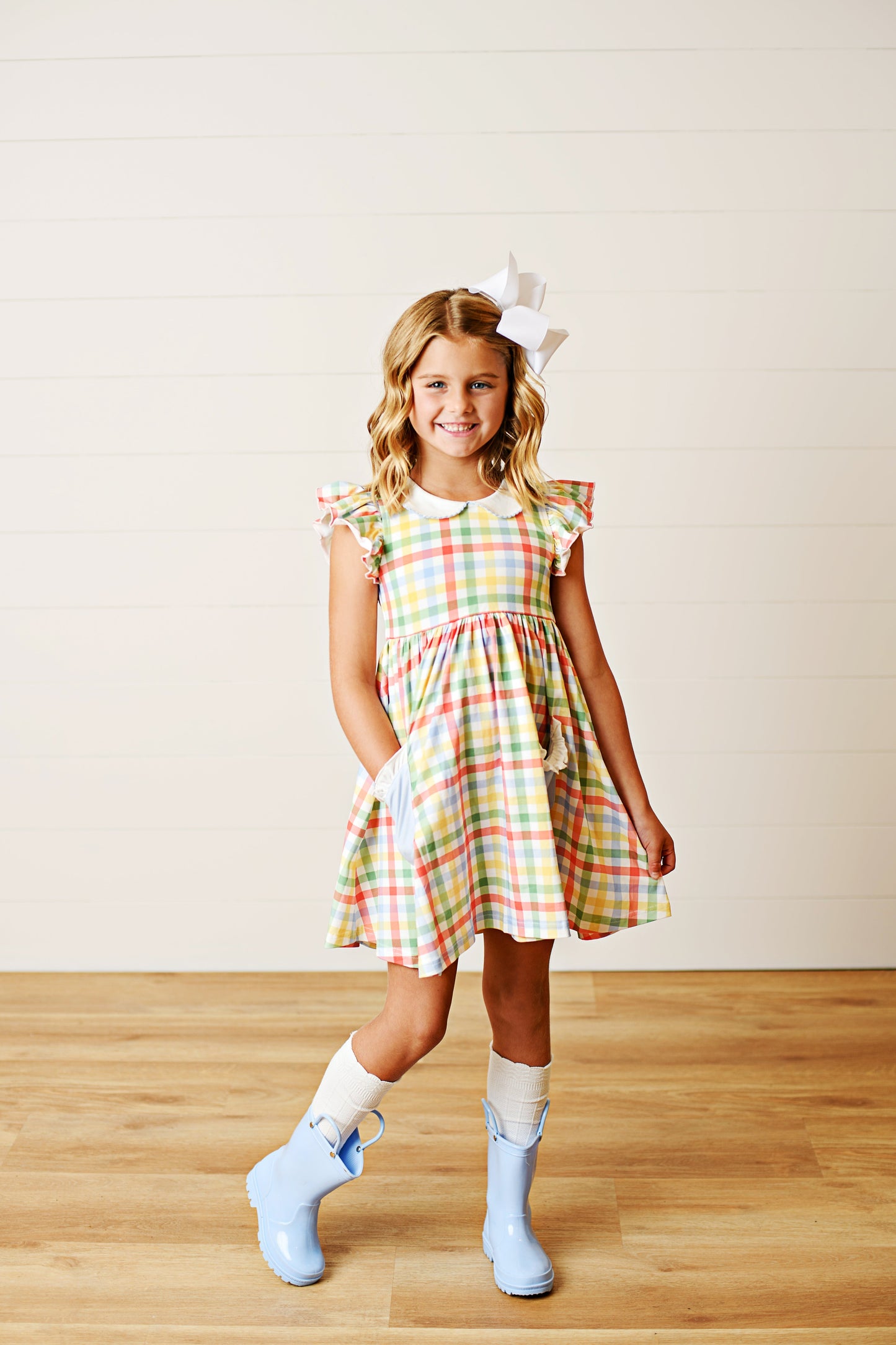 Swoon Kids Back to School Plaid Proper Dress