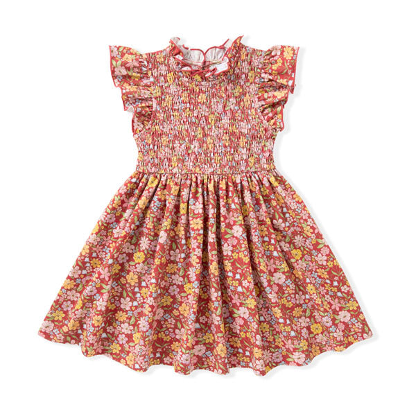 Swoon Kids Autumn Bloom Smocked Flutter Dress
