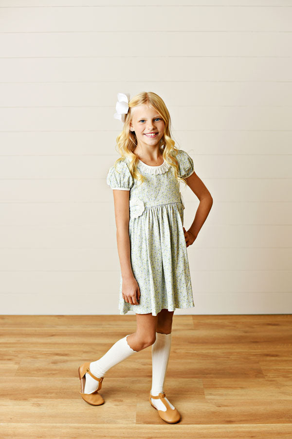 Swoon Kids Ditsy Petal Gwen Tab Dress Style FW2524