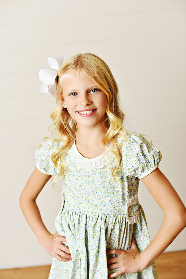 Swoon Kids Ditsy Petal Gwen Tab Dress Style FW2524