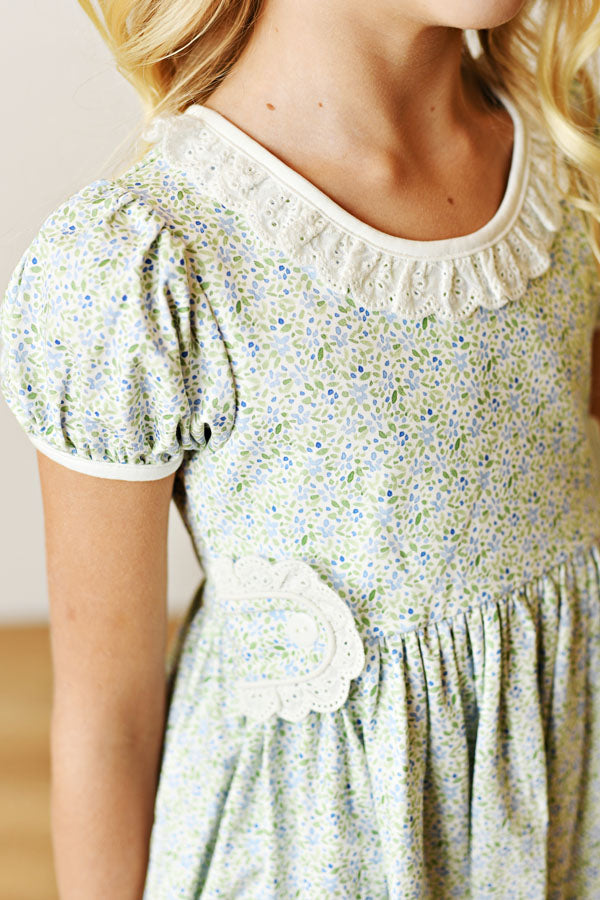 Swoon Kids Ditsy Petal Gwen Tab Dress Style FW2524