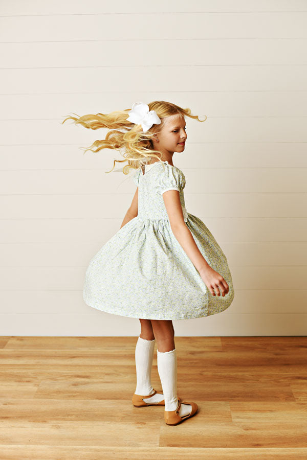 Swoon Kids Ditsy Petal Gwen Tab Dress Style FW2524