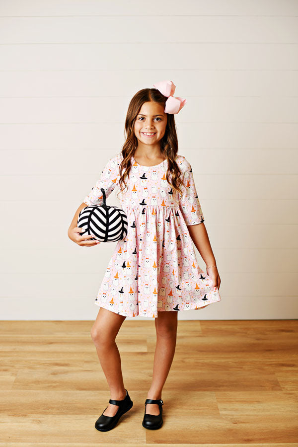 Swoon Kids Boo-tiful Ghosts Glitter Twirl Dress Style FW2530