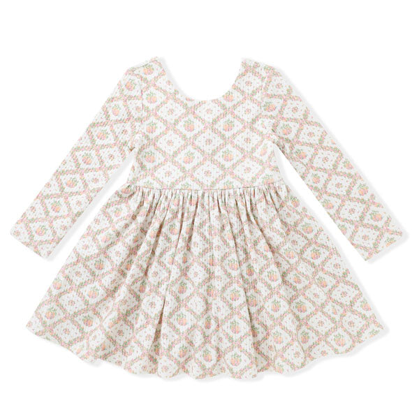 Swoon Kids Harvest Moon Pumpkin Ribbed Dress Style FW2534