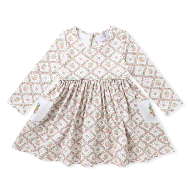 Swoon Kids Harvest Moon Pumpkin Pocket Embroidery Dress Style FW2535
