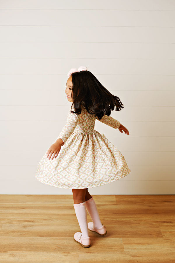 Swoon Kids Harvest Moon Pumpkin Pocket Embroidery Dress Style FW2535