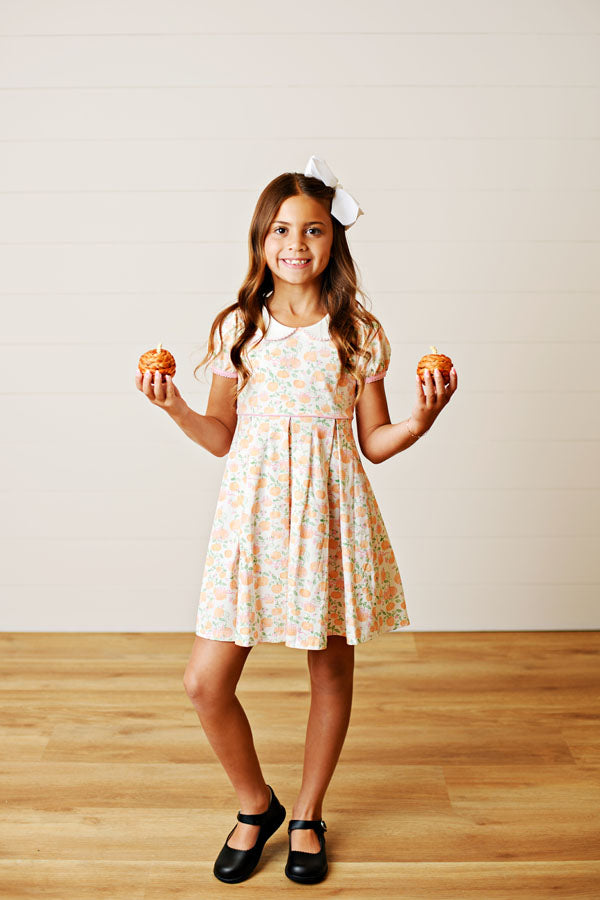 Swoon Kids Pumpkin Patch Pleat Proper Dress Style FW2540