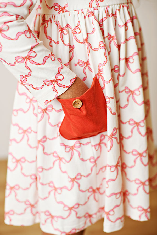 Swoon Kids Ribbon Cheer Pocket Twirl Dress