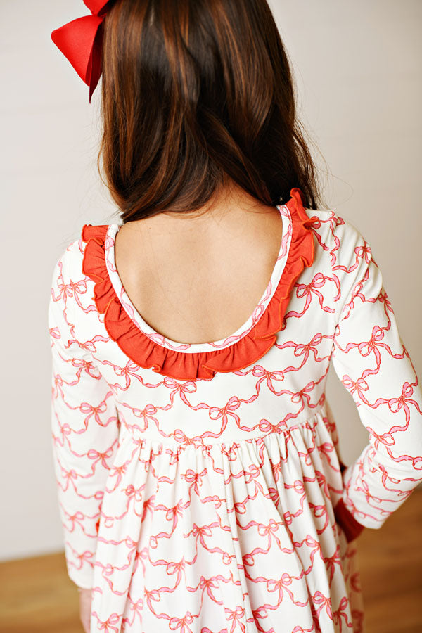 Swoon Kids Ribbon Cheer Pocket Twirl Dress