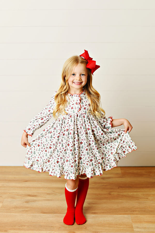 Swoon Kids Holiday Magic Butterknit Play Dress Style FW2558