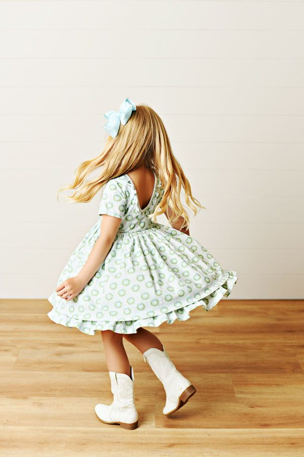 Swoon Kids Merry Wreath Petal Dress