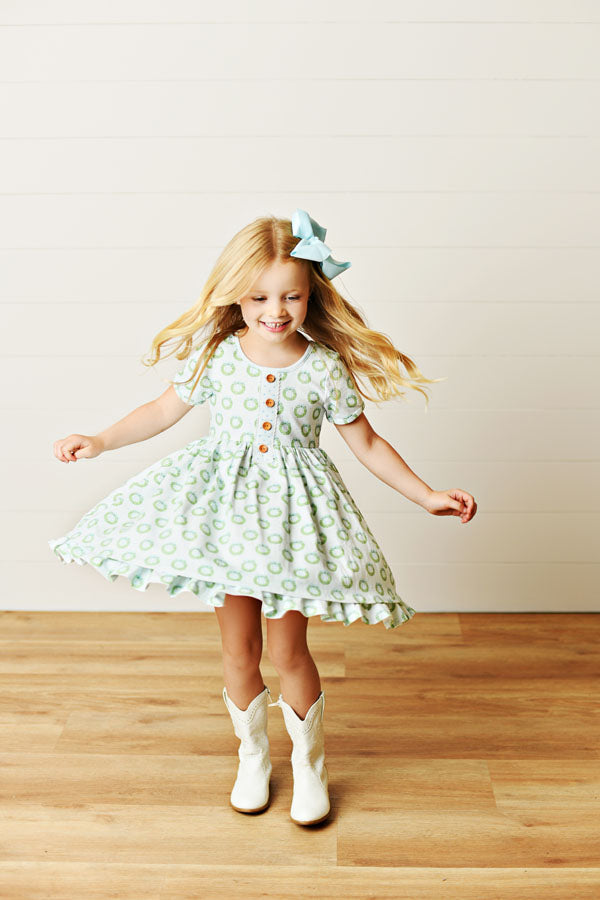 Swoon Kids Merry Wreath Petal Dress