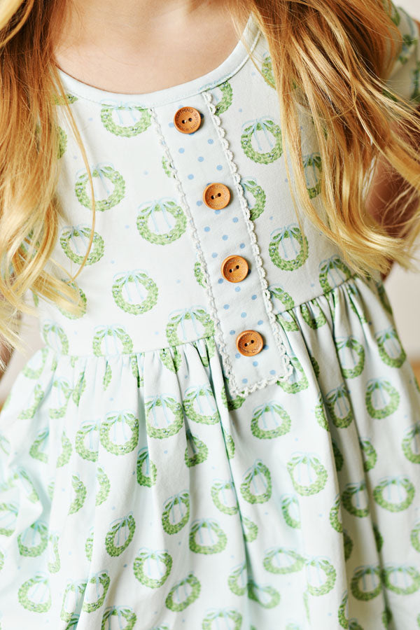 Swoon Kids Merry Wreath Petal Dress