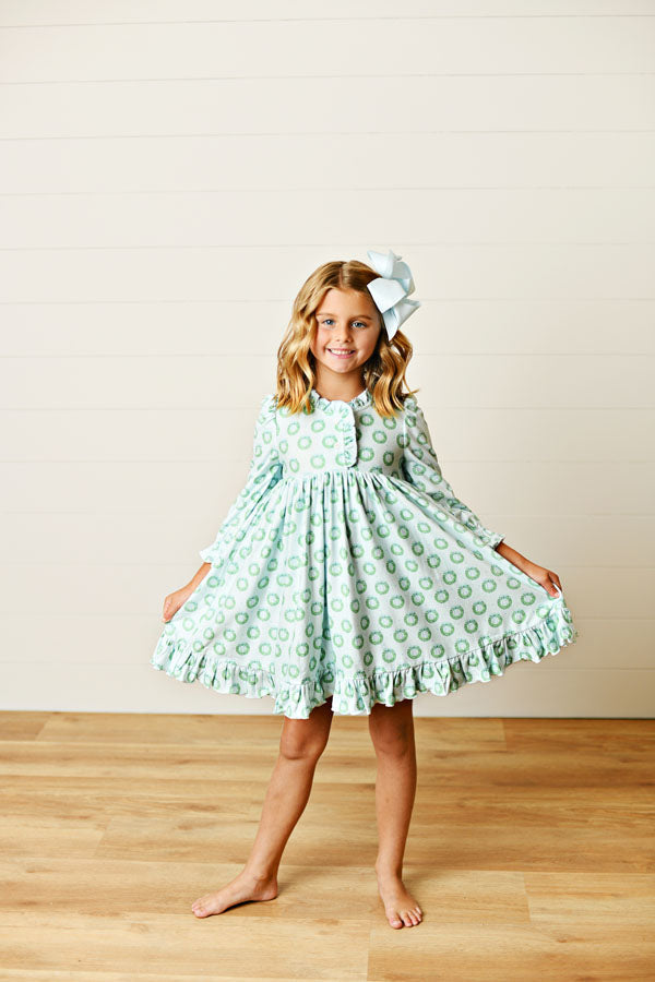 Swoon Kids Merry Wreath Butterknit Play Dress Style FW2562