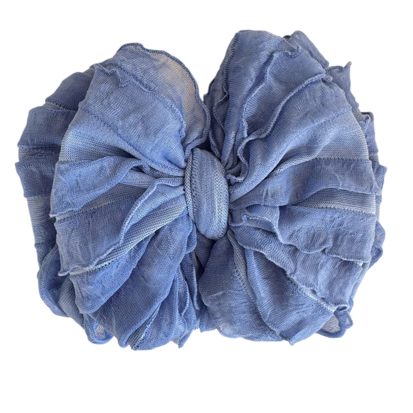 In Awe Couture Ruffled Headband - Denim