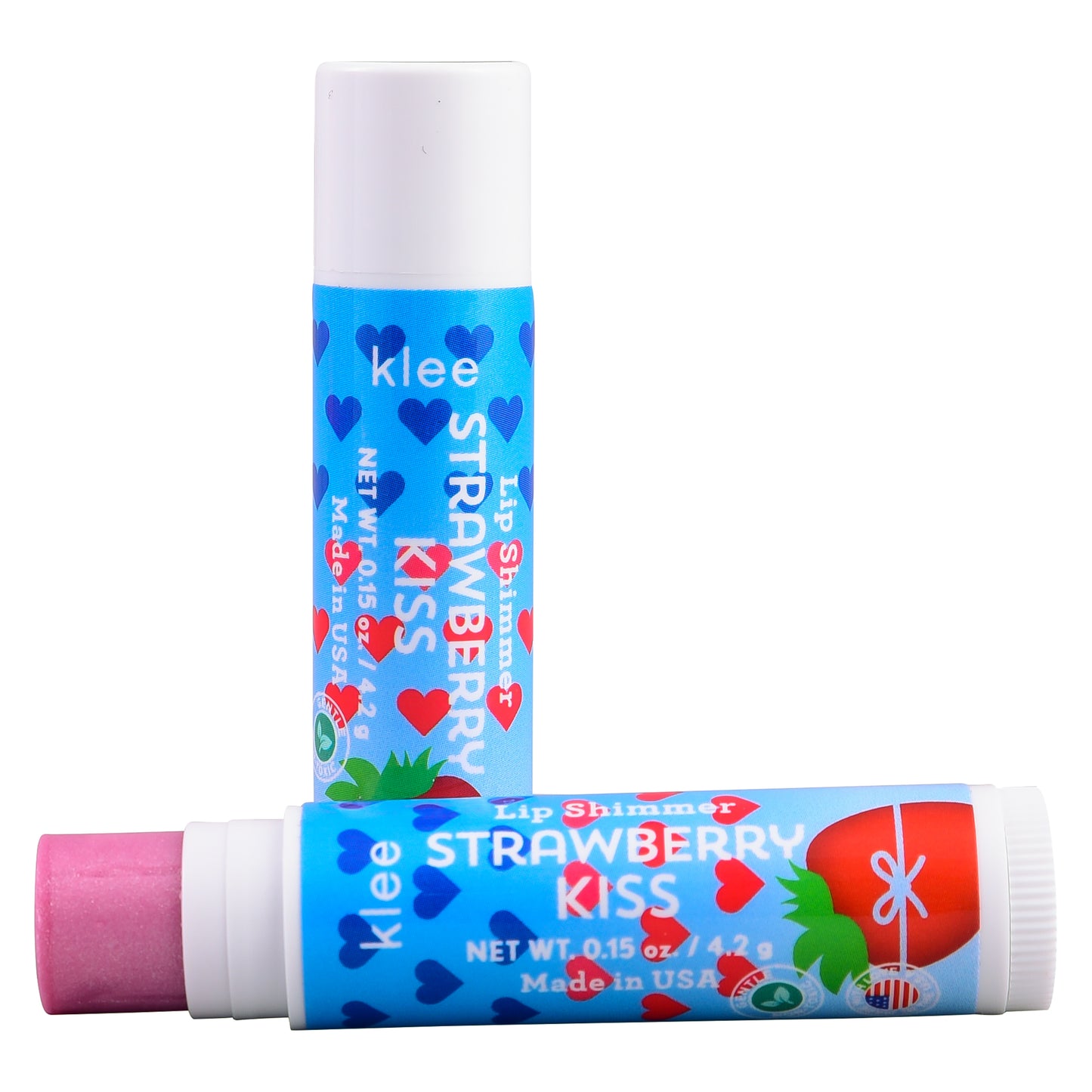 Klee Naturals Upside Down Bioglitter Roll On Fragrance and Lip Shimmer Set