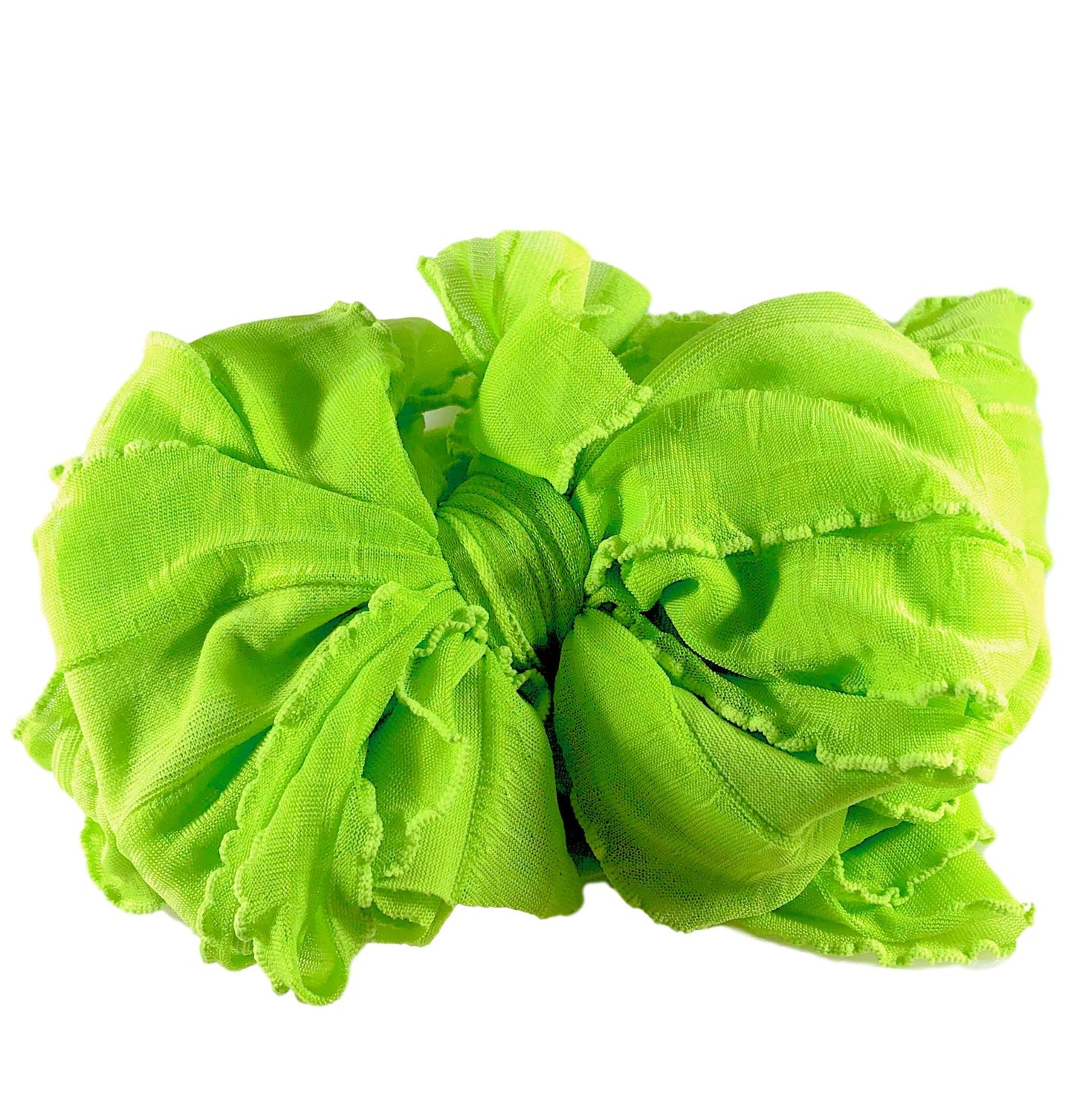 In Awe Couture Ruffled Headband - Lime