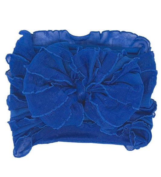 In Awe Couture Royal Blue Ruffled Headband