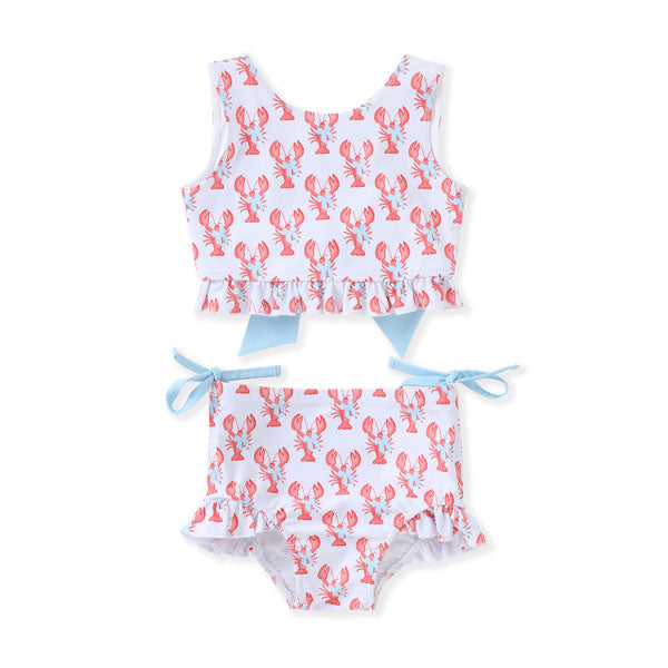 Swoon Kids Grandmillenial Lobsters 2 PC Swimsuit