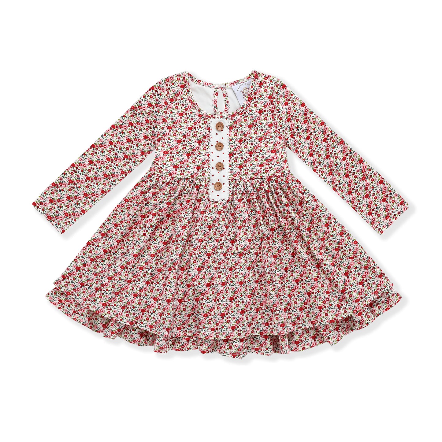 Swoon Baby Holiday Ditsy Petal Layered Dress Style SBF2450