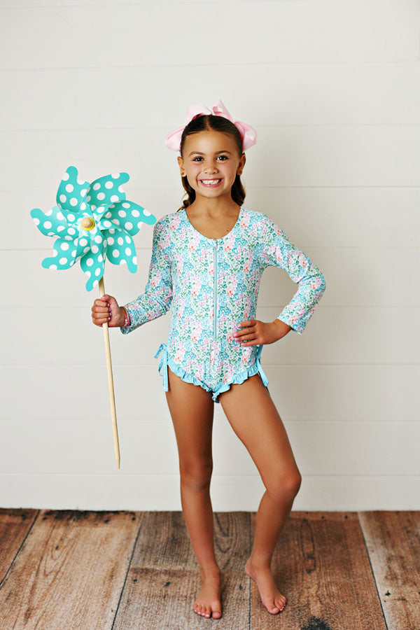 Swoon Baby Sea Breeze Bloom UPF 50 Rashguard
