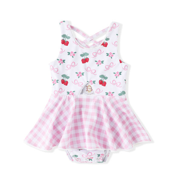Swoon Baby Bows 'N Berries UPF 50 1 PC Swimsuit