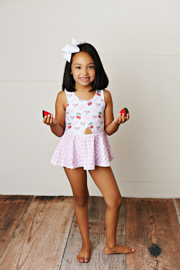 Swoon Baby Bows 'N Berries UPF 50 1 PC Swimsuit