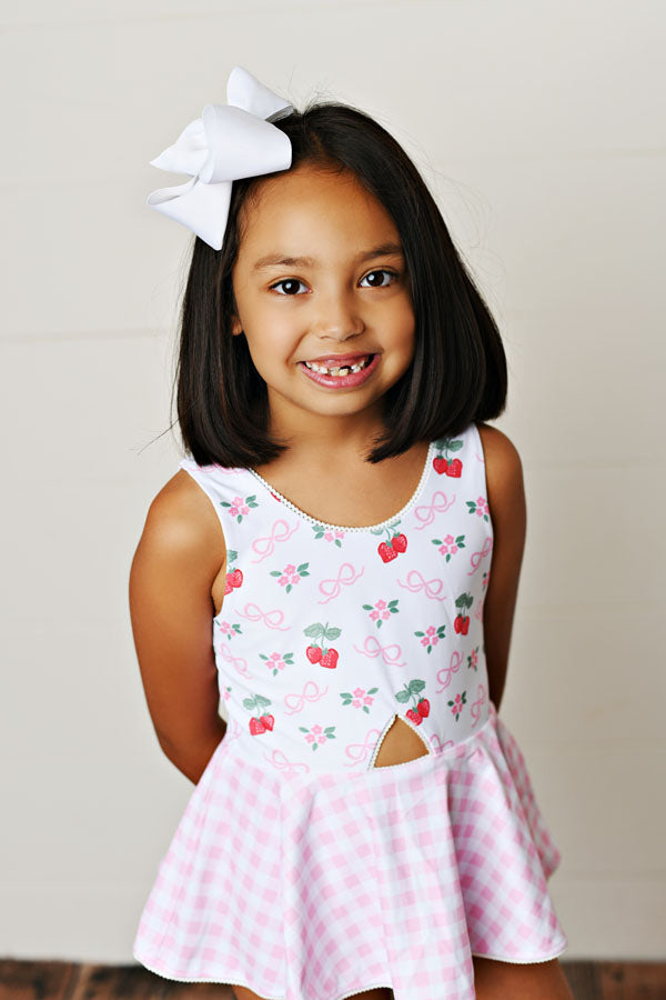 Swoon Baby Bows 'N Berries UPF 50 1 PC Swimsuit