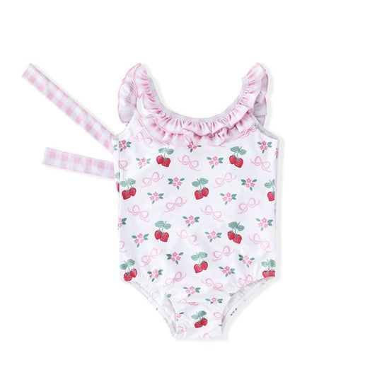 Swoon Baby Bows 'N Berries UPF 50 1 PC Swimsuit