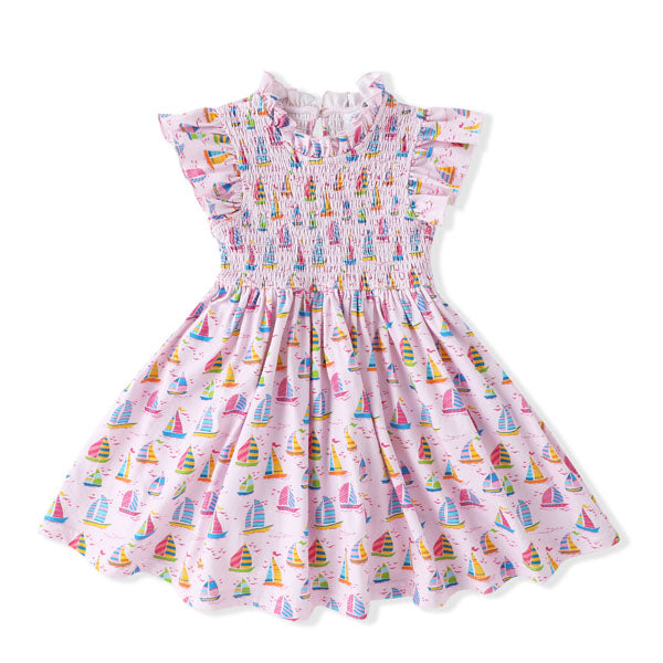 Swoon Kids Sail Away Smocked Dress