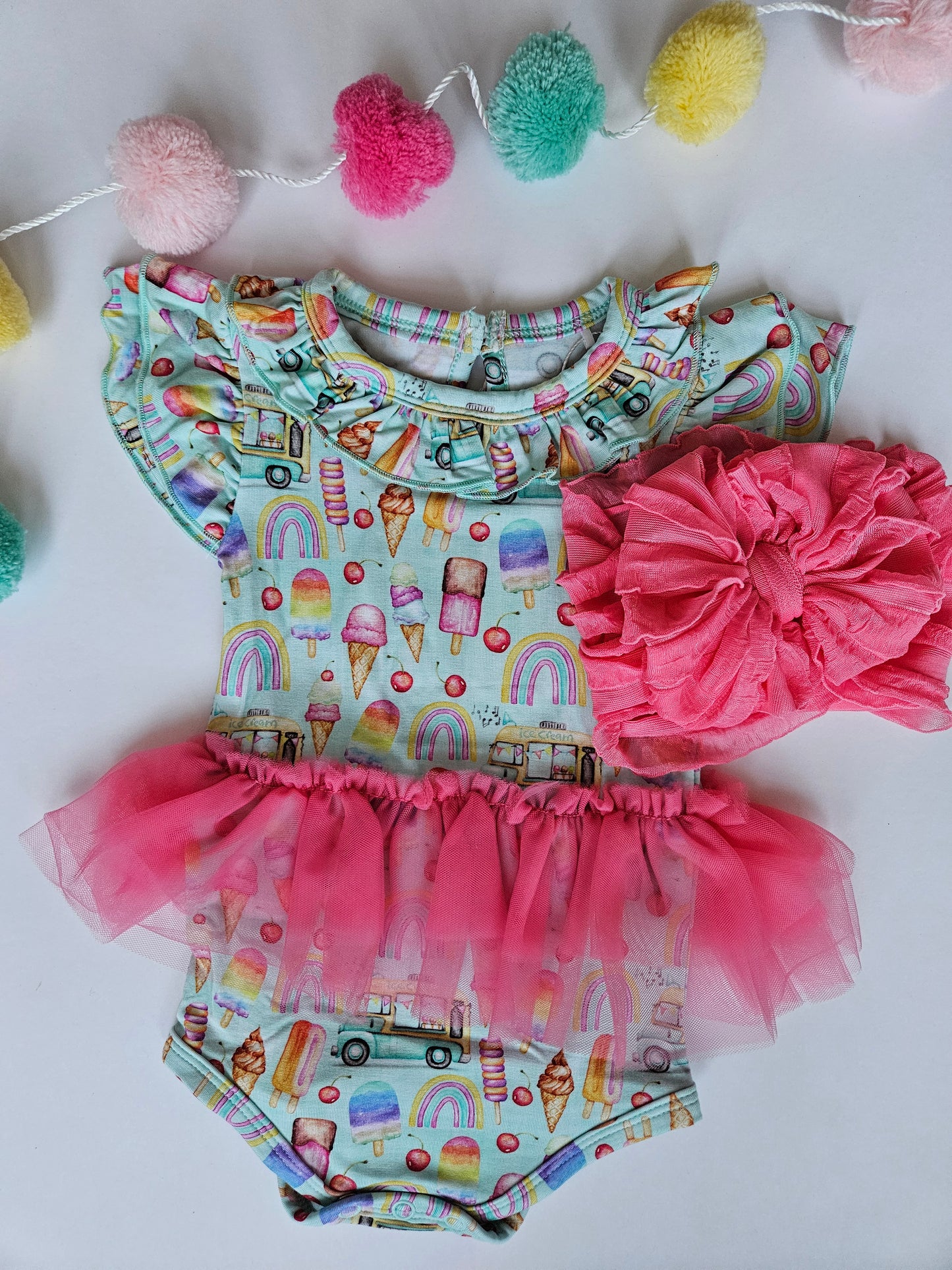 Rockin Royalty Sweet Treats Tulle Flutter Onesie