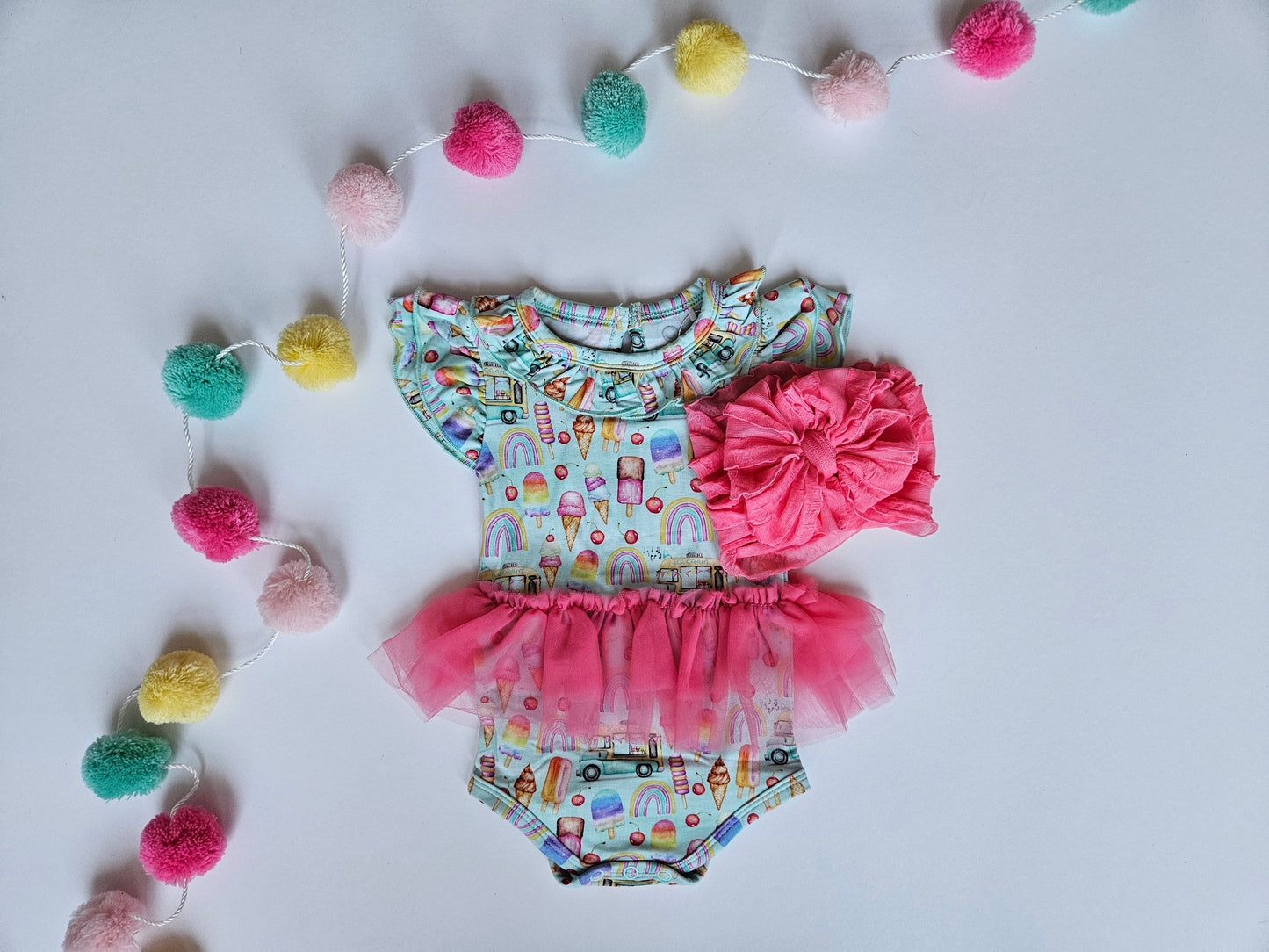 Rockin Royalty Sweet Treats Tulle Flutter Onesie