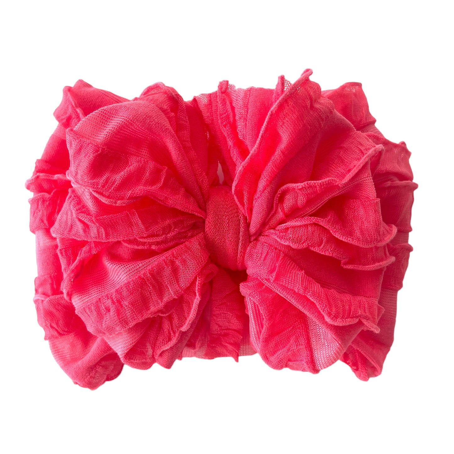 In Awe Couture Ruffled Headband - Coral